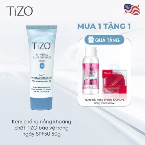 Kem chống nắng khoáng chất TiZO bảo vệ hàng ngày SPF50 50g