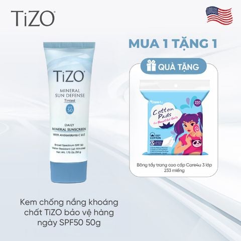 Kem chống nắng khoáng chất TiZO bảo vệ hàng ngày SPF50 50g