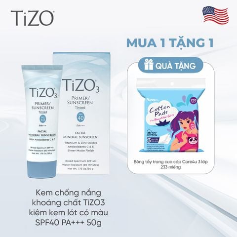 Kem chống nắng khoáng chất TiZO3 kiêm kem lót có màu SPF40 PA+++ 50g