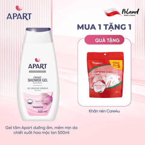 Gel tắm Apart dưỡng ẩm, mềm mịn da chiết xuất hoa mộc lan 500ML
