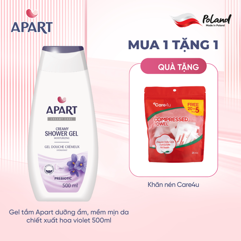Gel tắm Apart dưỡng ẩm, mềm mịn da chiết xuất hoa violet 500ML