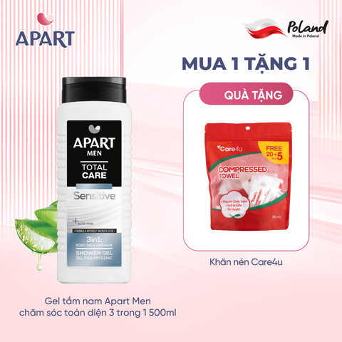 Gel tắm nam Apart Men chăm sóc toàn diện 3 trong 1 500ML
