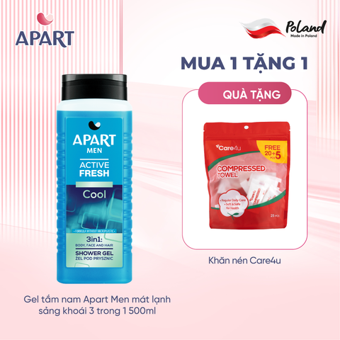 Gel tắm nam Apart Men mát lạnh sảng khoái 3 trong 1 500ML