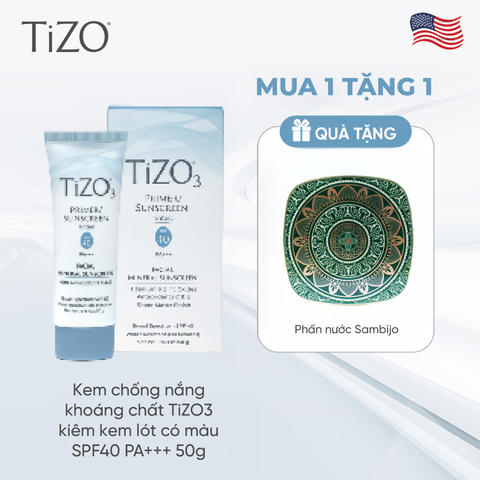 Kem chống nắng khoáng chất TiZO3 kiêm kem lót có màu SPF40 PA+++ 50g