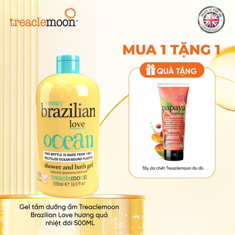 Gel tắm dưỡng ẩm Treaclemoon Brazilian Love hương quả nhiệt đới 500ML