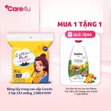 Bông tẩy trang cao cấp Care4u 3 lớp 233 miếng_CARE4165V