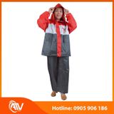  Áo mưa bộ vải dù phối màu 