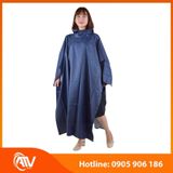  Áo mưa cánh dơi vải dù xanh dương 
