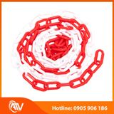  Dây xích nhựa cảnh báo trắng đỏ 