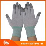 Găng Tay Sợi Carbon Phủ PU Xám Chống Tĩnh Điện 