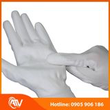  Găng Tay Sợi Polyester Phủ PU Bàn Tay Màu Trắng 