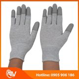  Găng Tay Sợi Carbon Phủ PU Xám Chống Tĩnh Điện 