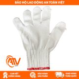  Găng Tay Sợi Poly Trắng 