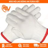  Găng Tay Sợi Poly Trắng 