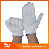  Găng tay sợi poly Trắng 60gr 