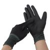  Găng Tay Sợi Polyester Phủ PU Bàn Tay Màu Đen 