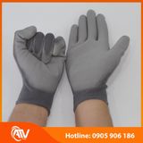  Găng Tay Sợi Polyester Phủ PU Bàn Tay Màu Xám 