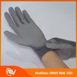  Găng Tay Sợi Polyester Phủ PU Bàn Tay Màu Xám 