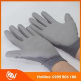  Găng Tay Sợi Polyester Phủ PU Bàn Tay Màu Xám 