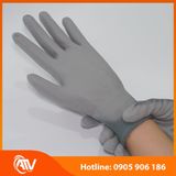  Găng Tay Sợi Polyester Phủ PU Bàn Tay Màu Xám 