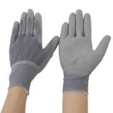  Găng Tay Sợi Polyester Phủ PU Bàn Tay Màu Xám 