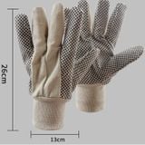  Găng tay vải bạt chấm hạt nhựa PVC màu đen 8 OZ 