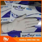  Găng Tay Y Tế Không Bột Nitrile Supérieur Màu Trắng 
