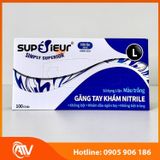  Găng Tay Y Tế Không Bột Nitrile Supérieur Màu Trắng 