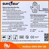  Găng Tay Y Tế Không Bột Nitrile Supérieur Màu Trắng 