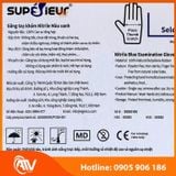  Găng Tay Y Tế Không Bột Nitrile Supérieur Màu Xanh 