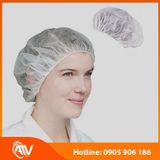  Mũ trùm phòng sạch dùng 1 lần màu trắng 18inch/ 21inch 