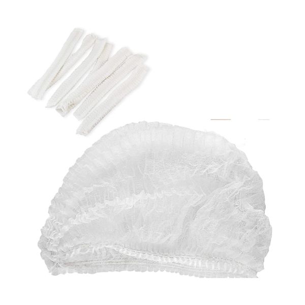  Mũ trùm phòng sạch dùng 1 lần màu trắng 18inch/ 21inch 