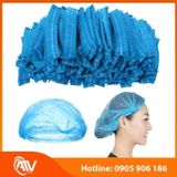  Mũ trùm phòng sạch dùng 1 lần màu xanh 18inch/ 21 inch 