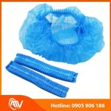  Mũ trùm phòng sạch dùng 1 lần màu xanh 18inch/ 21 inch 