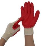  Găng Tay Phủ Cao Su Đỏ 1 Mặt 