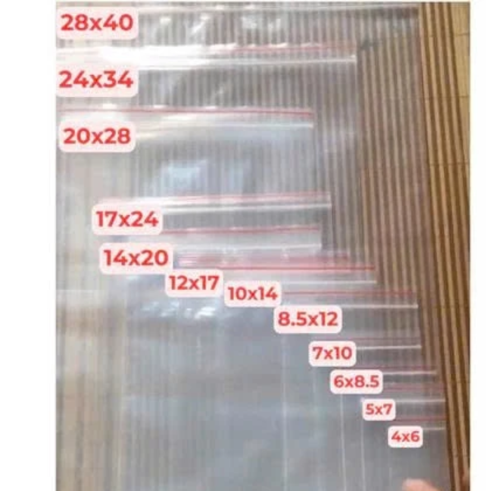  Túi zipper đa dạng kích thước 