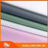  Vải kẻ caro chống tĩnh điện Xanh/Hồng/Trắng 