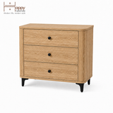  HAPPY FURNITURE , Tủ lưu trữ bo cạnh 3 ngăn kéo - SMOOTH, THK_B_003 , 84cm x 46cm x 85cm DxRxC 