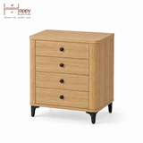  HAPPY FURNITURE , Tủ lưu trữ bo cạnh 4 ngăn kéo - SMOOTH, THK_B_004 , 64cm x 46cm x 75cm DxRxC 
