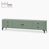 HAPPY FURNITURE , Kệ TV bo cạnh 2 cửa mở 4 ngăn kéo - SMOOTH, KTV_B_001 , 194cm x 40cm x 50cm DxRxC 