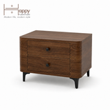  HAPPY FURNITURE , Táp đầu giường bo cạnh 2 ngăn kéo - SMOOTH, THK_B_001 , 57cm x 40cm x 47cm 