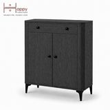  HAPPY FURNITURE , Tủ lưu trữ bo cạnh 1 ngăn kéo 2 cửa mở - SMOOTH, TCM_B_004 , 84cm x 41cm x 103cm DxRxC 