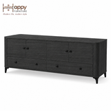 HAPPY FURNITURE , Kệ TV bo cạnh 4 cửa mở 2 ngăn kéo - SMOOTH, KTV_B_002 , 174cm x 40cm x 60cm DxRxC 