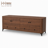  HAPPY FURNITURE , Kệ TV bo cạnh 4 cửa mở 2 ngăn kéo - SMOOTH, KTV_B_002 , 174cm x 40cm x 60cm DxRxC 