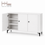 HAPPY FURNITURE , Tủ lưu trữ bo cạnh 3 cửa mở - SMOOTH, TCM_B_001 , 154cm x 40cm x 99cm DxRxC 