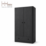  HAPPY FURNITURE , Tủ quần áo bo cạnh 2 cửa mở - SMOOTH, TCM_B_002 , 104cm x 54cm x 180cm DxRxC 