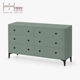  HAPPY FURNITURE , Tủ lưu trữ bo cạnh 6 ngăn kéo - SMOOTH, THK_B_002 , 154cm x 46cm x 85cm DxRxC 