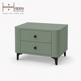  HAPPY FURNITURE , Táp đầu giường bo cạnh 2 ngăn kéo - SMOOTH, THK_B_001 , 57cm x 40cm x 47cm 