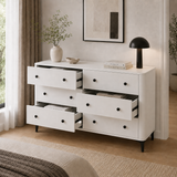  HAPPY FURNITURE , Tủ lưu trữ bo cạnh 6 ngăn kéo - SMOOTH, THK_B_002 , 154cm x 46cm x 85cm DxRxC 