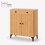  HAPPY FURNITURE , Tủ lưu trữ bo cạnh 1 ngăn kéo 2 cửa mở - SMOOTH, TCM_B_004 , 84cm x 41cm x 103cm DxRxC 